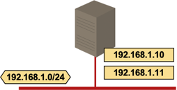 Multiple logical hosts; single interface