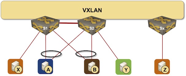 MLAG cluster connected to a VXLAN fabric