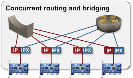 Protocol-based Concurrent Routing and Bridging (CRB)